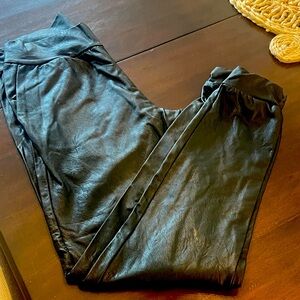 Commando Black Faux Leather Pants/joggers